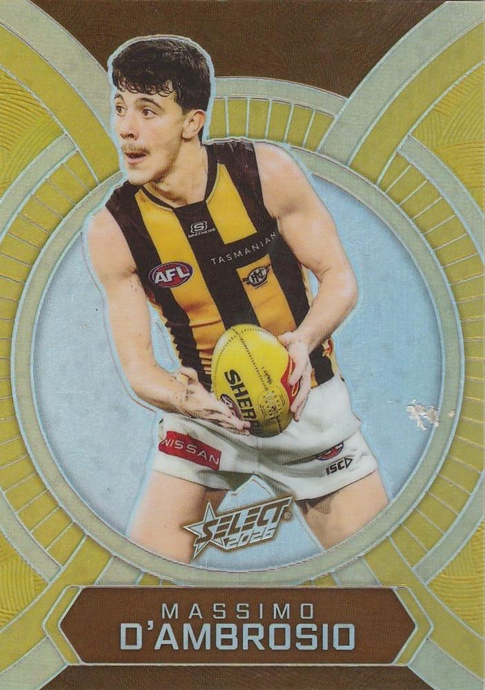 Massimo D'Ambrosio #LB92 Hawthorn Hawks | 2026 Select AFL Footy Stars - Luminous