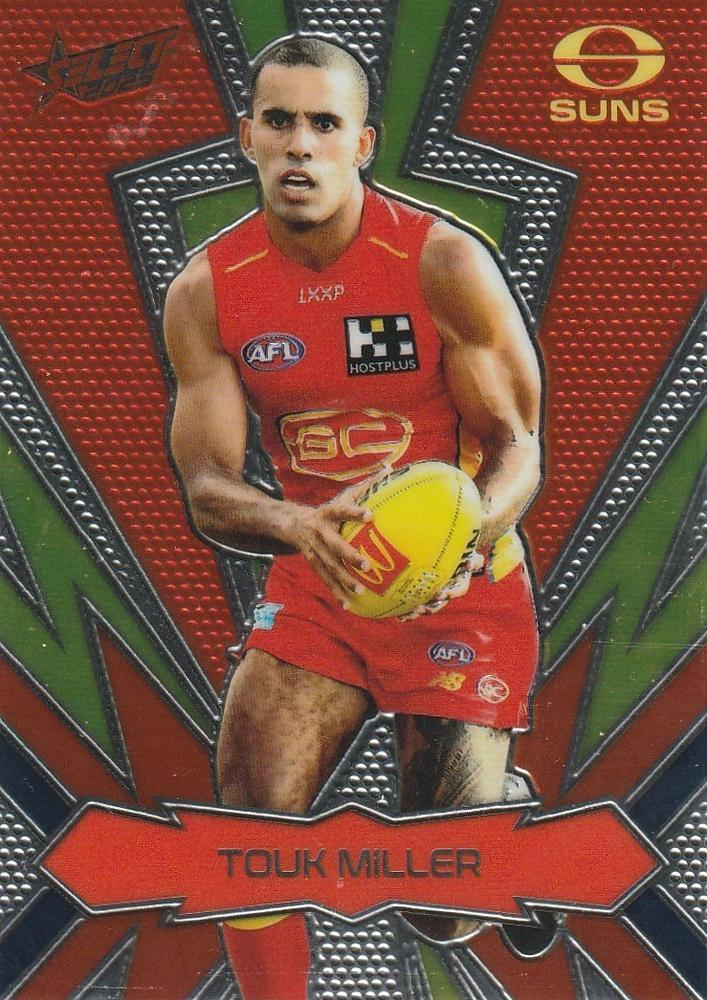 Touk Miller #LT104 Gold Coast Suns | 2025 Select AFL Footy Stars - Luminous Thunderbolt