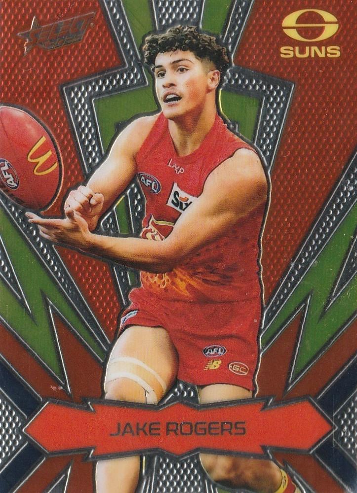 Jake Rogers #LT105 Gold Coast Suns | 2025 Select AFL Footy Stars - Luminous Thunderbolt