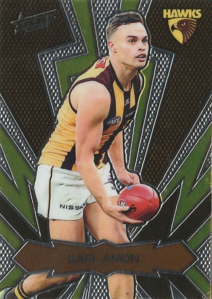 Karl Amon #LT109 Hawthorn Hawks | 2025 Select AFL Footy Stars - Luminous Thunderbolt