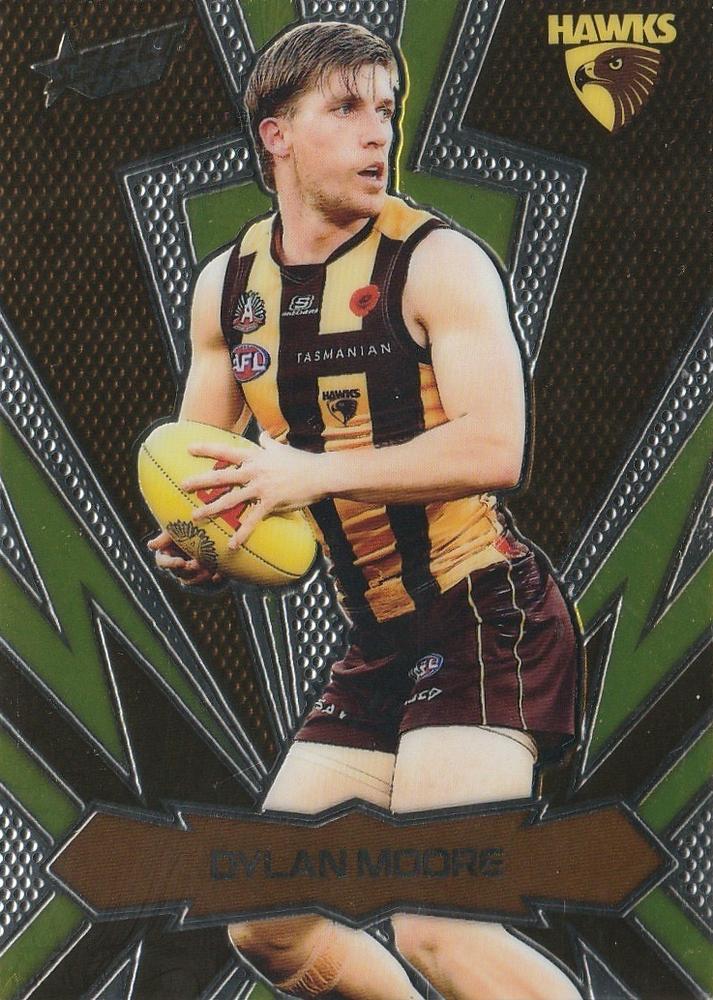 Dylan Moore #LT115 Hawthorn Hawks | 2025 Select AFL Footy Stars - Luminous Thunderbolt