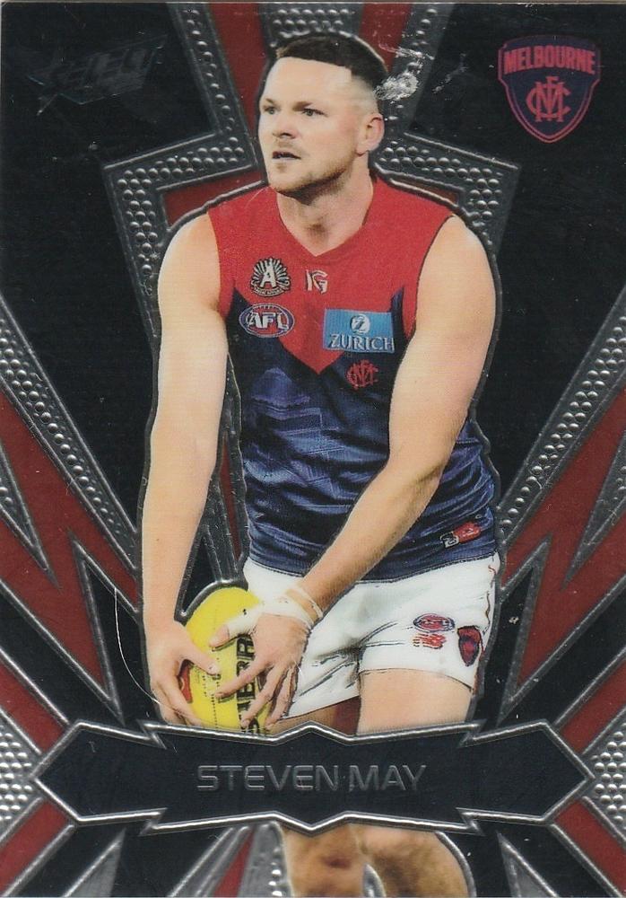 Steven May #LT125 Melbourne Demons | 2025 Select AFL Footy Stars - Luminous Thunderbolt