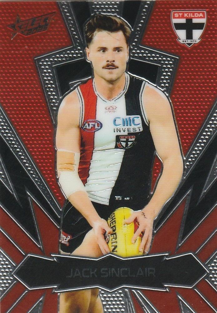 Jack Sinclair #LT176 St. Kilda Saints | 2025 Select AFL Footy Stars - Luminous Thunderbolt
