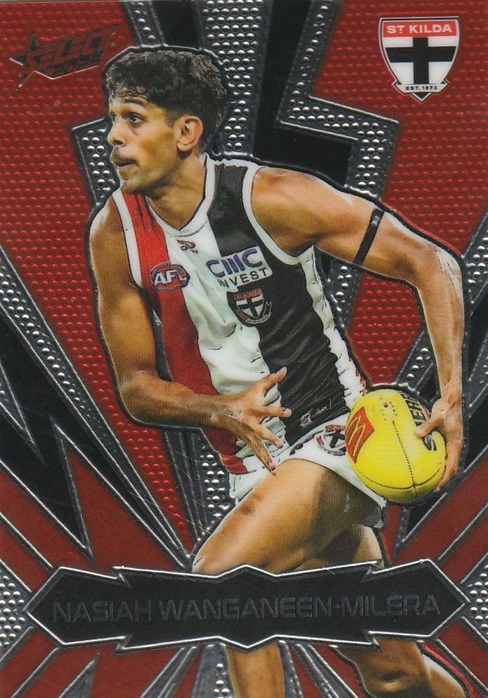 Nasiah Wanganeen-Milera #LT178 St. Kilda Saints | 2025 Select AFL Footy Stars - Luminous Thunderbolt