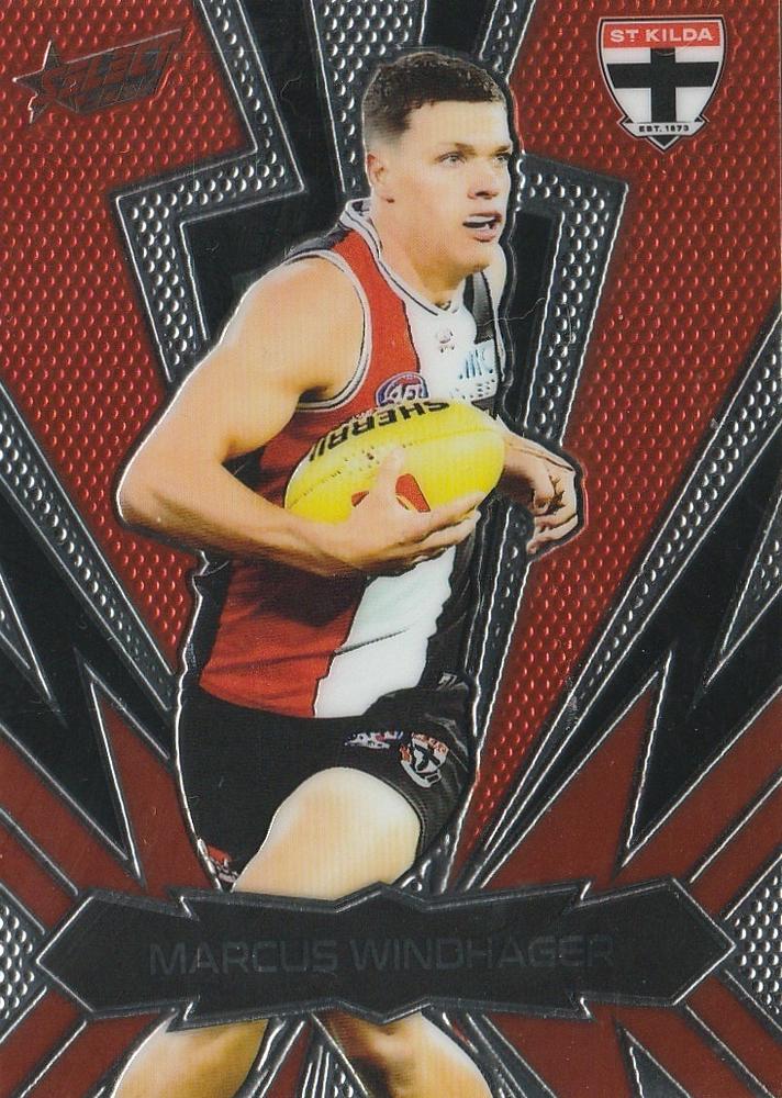 Marcus Windhager #LT180 St. Kilda Saints | 2025 Select AFL Footy Stars - Luminous Thunderbolt