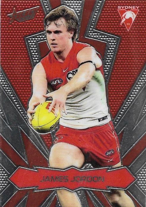 James Jordon #LT186 Sydney Swans | 2025 Select AFL Footy Stars - Luminous Thunderbolt