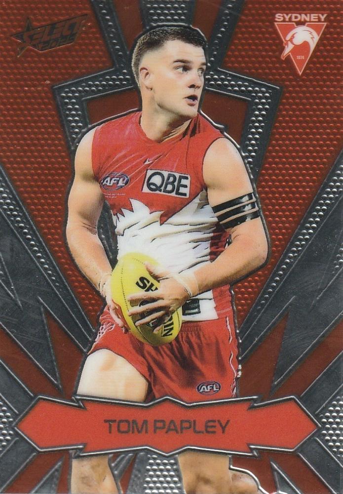 Tom Papley #LT190 Sydney Swans | 2025 Select AFL Footy Stars - Luminous Thunderbolt