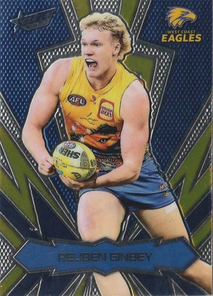 Reuben Ginbey #LT197 West Coast Eagles | 2025 Select AFL Footy Stars - Luminous Thunderbolt