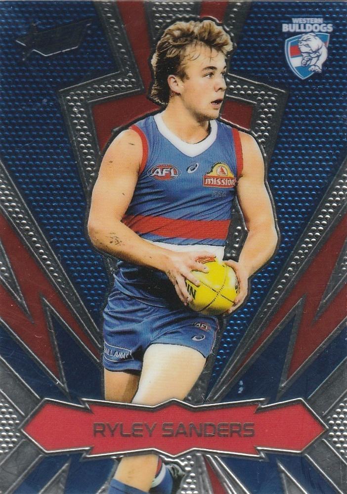 Ryley Sanders #LT211 Western Bulldogs | 2025 Select AFL Footy Stars - Luminous Thunderbolt