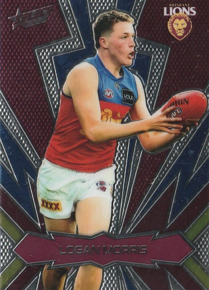 Logan Morris #LT21 Brisbane Lions | 2025 Select AFL Footy Stars - Luminous Thunderbolt