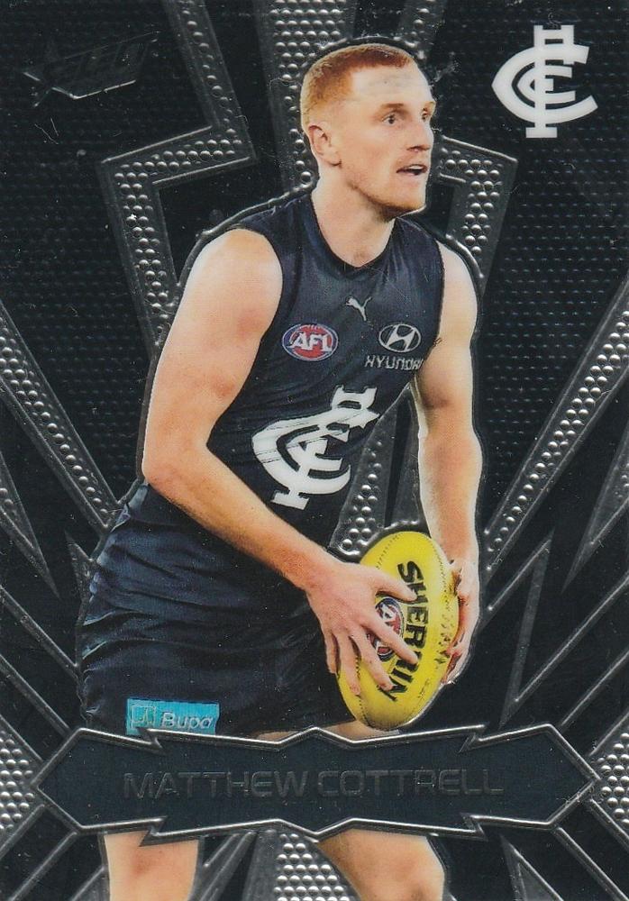 Matthew Cottrell #LT28 Carlton Blues | 2025 Select AFL Footy Stars - Luminous Thunderbolt