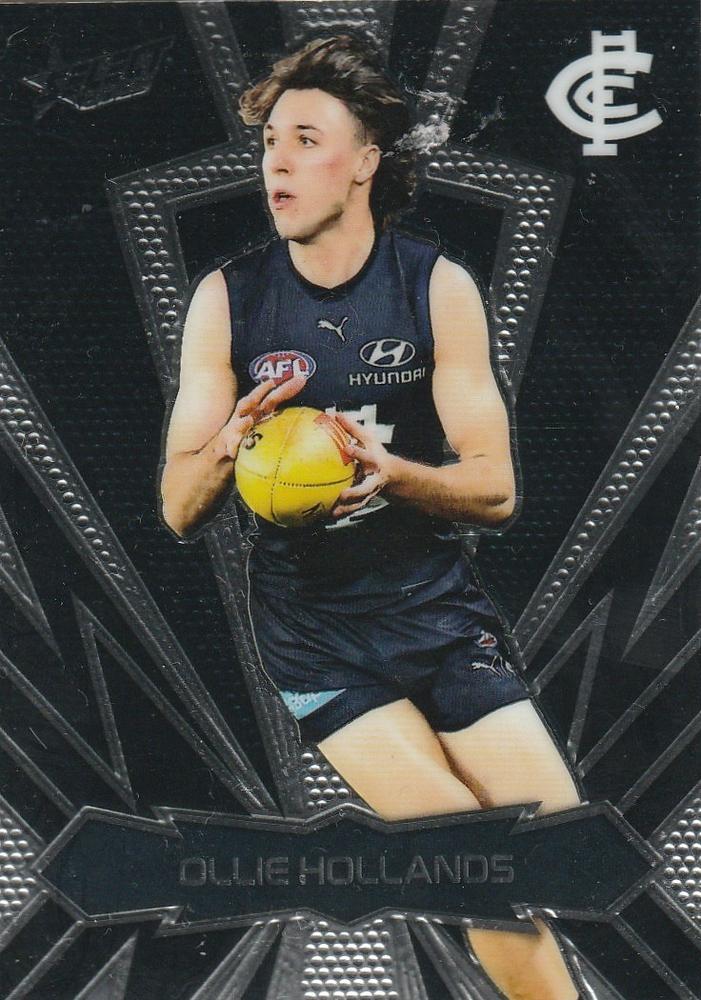 Ollie Hollands #LT33 Carlton Blues | 2025 Select AFL Footy Stars - Luminous Thunderbolt