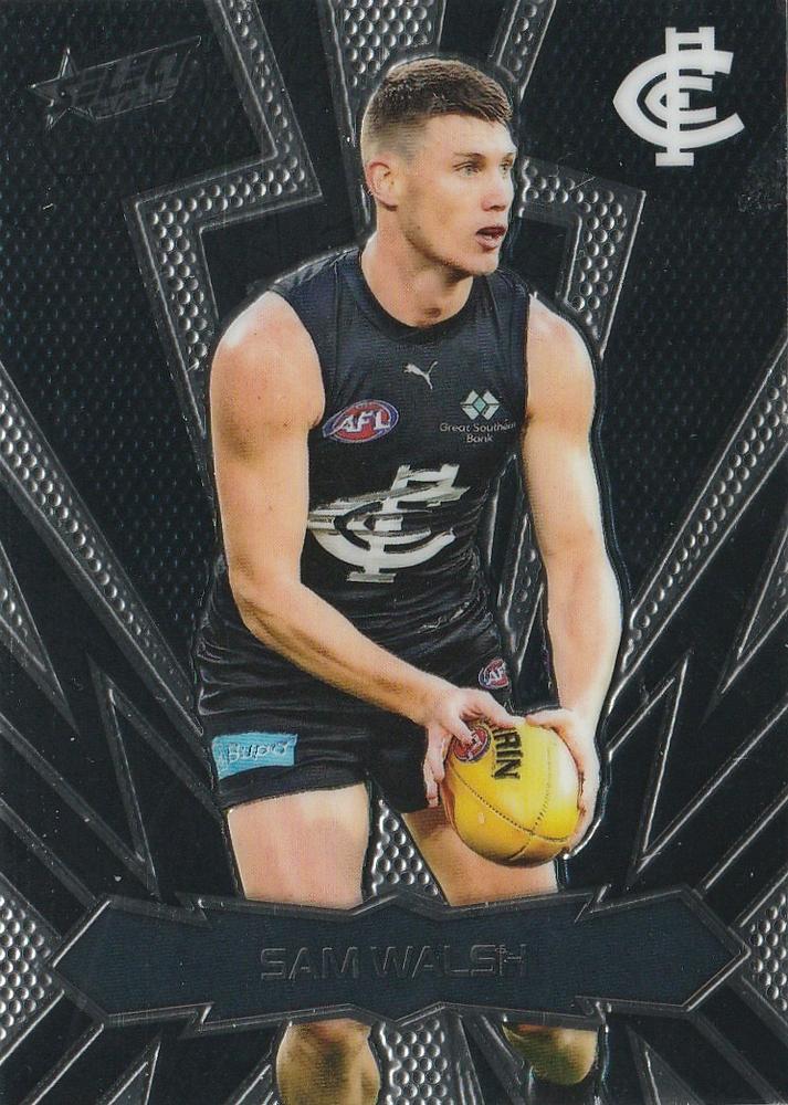 Sam Walsh #LT36 Carlton Blues | 2025 Select AFL Footy Stars - Luminous Thunderbolt