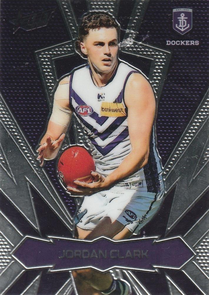 Jordan Clark #LT64 Fremantle Dockers | 2025 Select AFL Footy Stars - Luminous Thunderbolt
