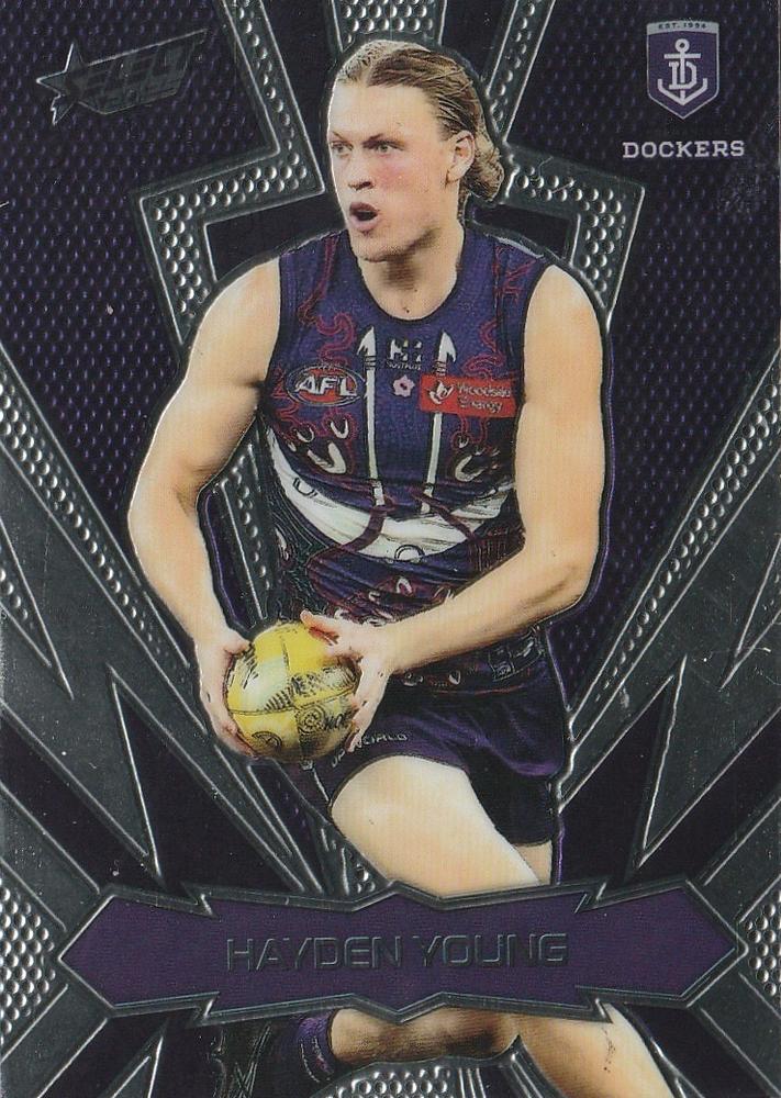 Hayden Young #LT72 Fremantle Dockers | 2025 Select AFL Footy Stars - Luminous Thunderbolt