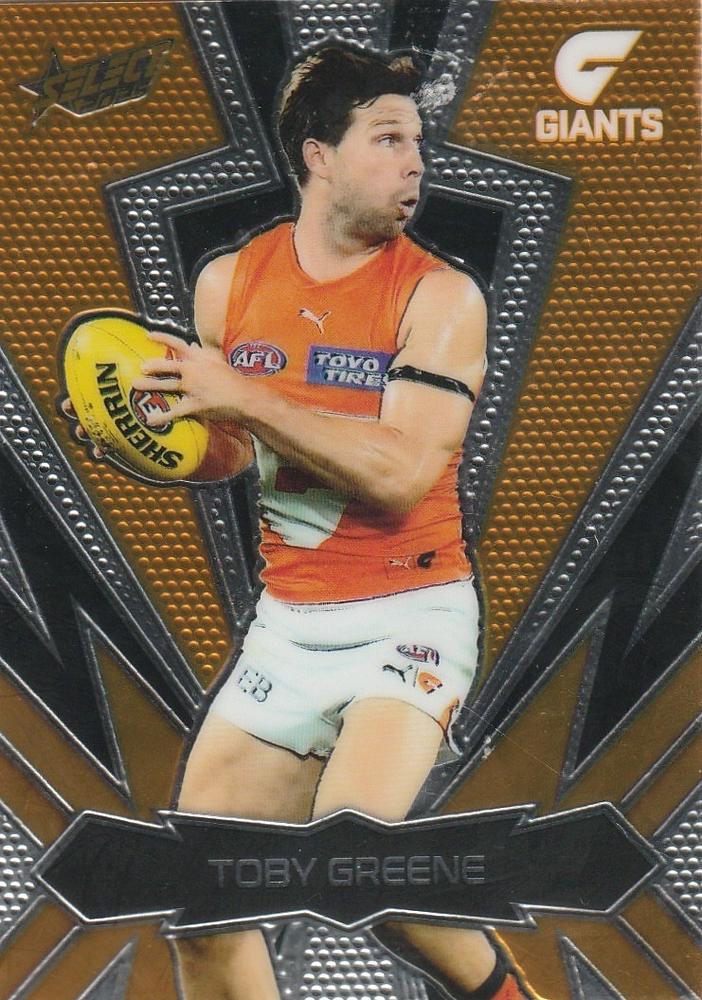 Toby Greene #LT90 Greater Western Sydney Giants | 2025 Select AFL Footy Stars - Luminous Thunderbolt