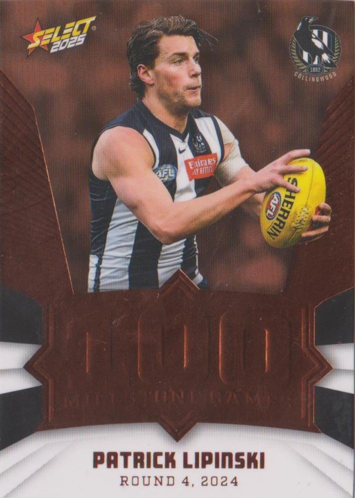 Patrick Lipinski #MG21 Collingwood Magpies | 2025 Select AFL Footy Stars - Milestone Games