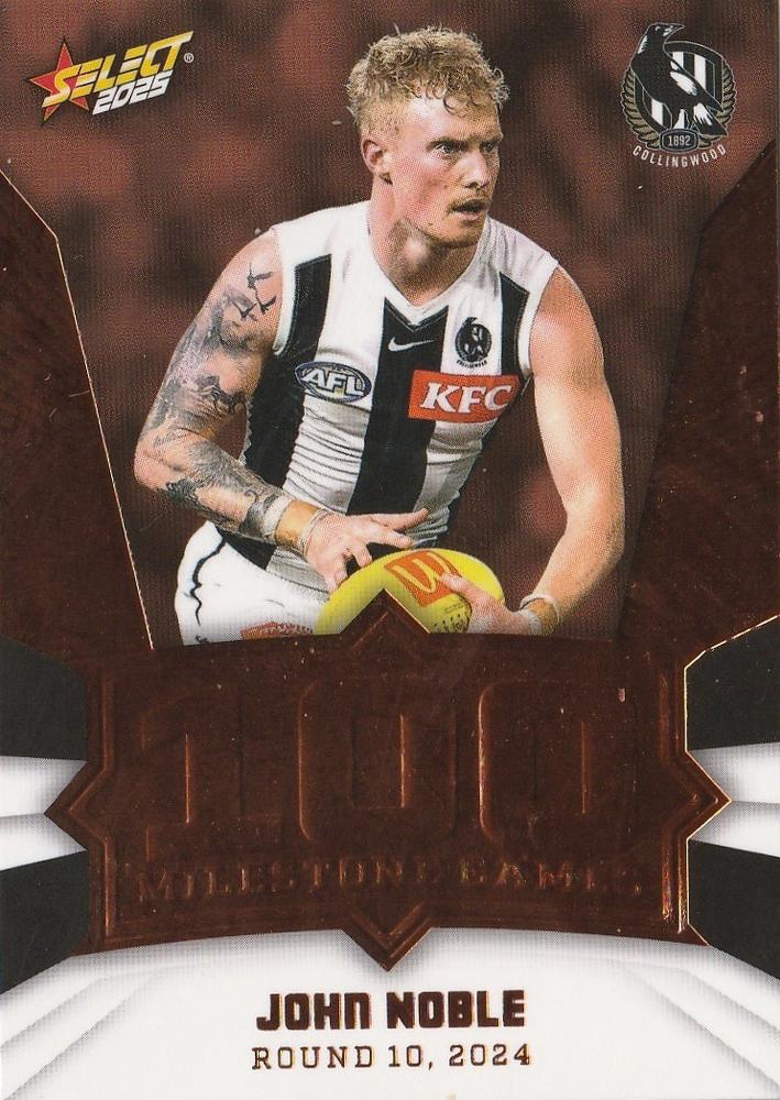 John Noble #MG22 Collingwood Magpies | 2025 Select AFL Footy Stars - Milestone Games