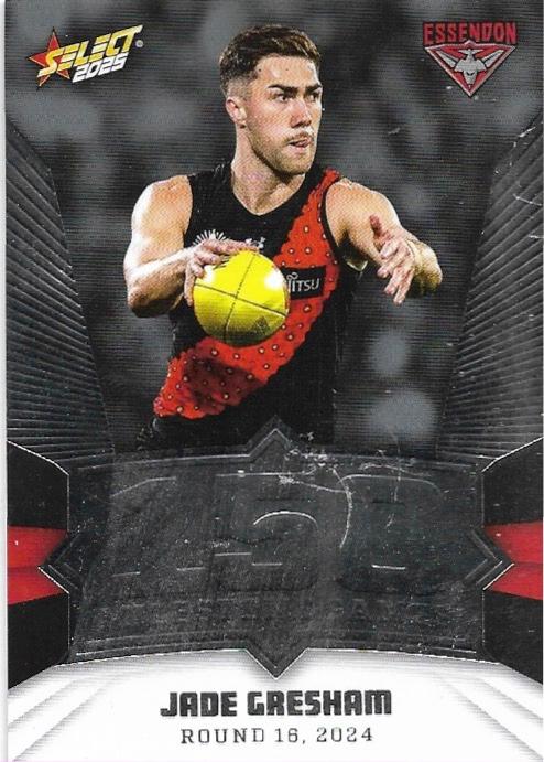 Jade Gresham #MG30 Essendon Bombers | 2025 Select AFL Footy Stars - Milestone Games
