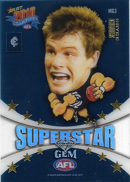 Bryce Gibbs #MG3 Carlton Blues | 2010 Select AFL Champions - Superstar Mascot Gems