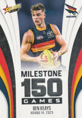 Ben Keays #MG3 Adelaide Crows | 2026 Select AFL Footy Stars - Milestone Games