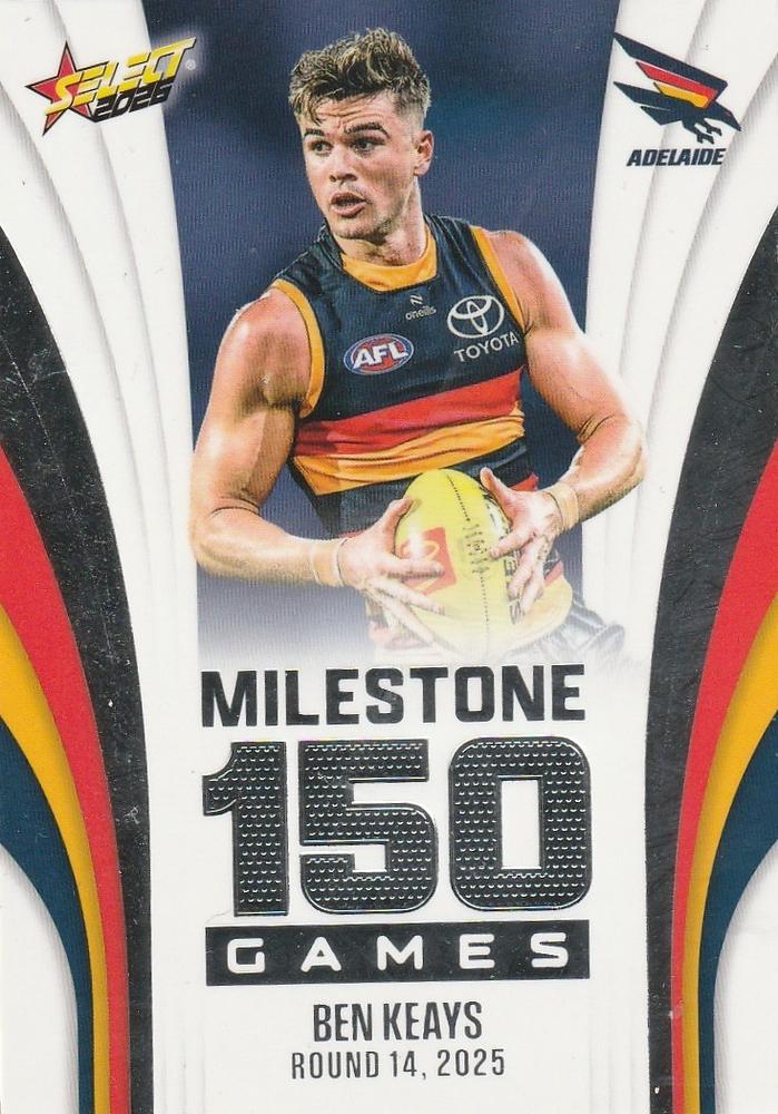 Ben Keays #MG3 Adelaide Crows | 2026 Select AFL Footy Stars - Milestone Games