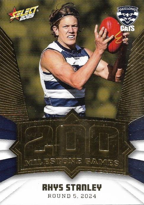 Rhys Stanley #MG40 Geelong Cats | 2025 Select AFL Footy Stars - Milestone Games