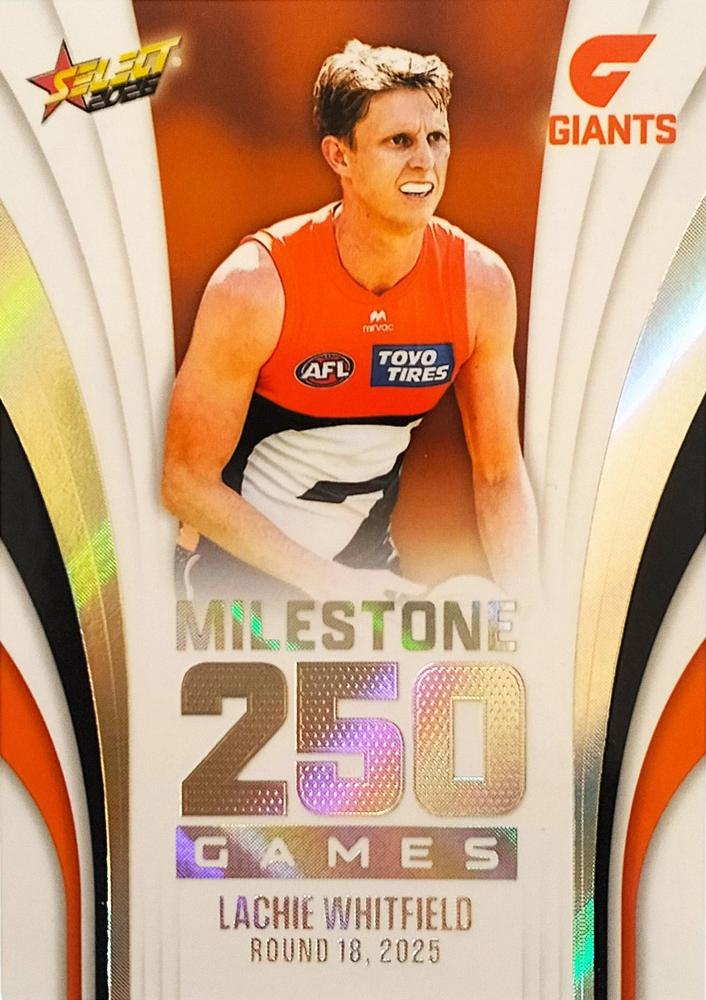 Lachie Whitfield #MG46 Greater Western Sydney Giants | 2026 Select AFL Footy Stars - Milestone Games