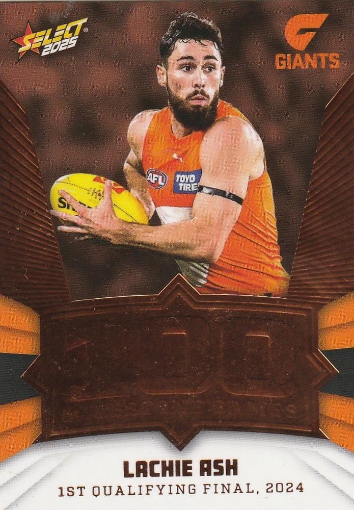 Lachie Ash #MG49 Greater Western Sydney Giants | 2025 Select AFL Footy Stars - Milestone Games