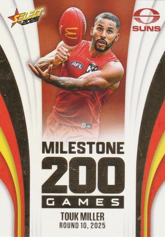 Touk Miller #MG49 Gold Coast Suns | 2026 Select AFL Footy Stars - Milestone Games
