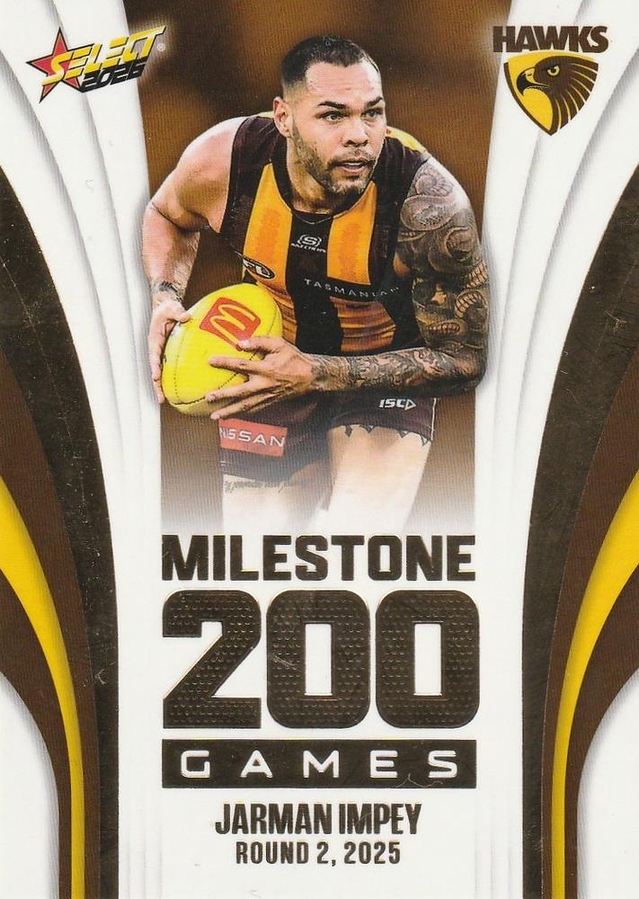 Jarman Impey #MG56 Hawthorn Hawks | 2026 Select AFL Footy Stars - Milestone Games
