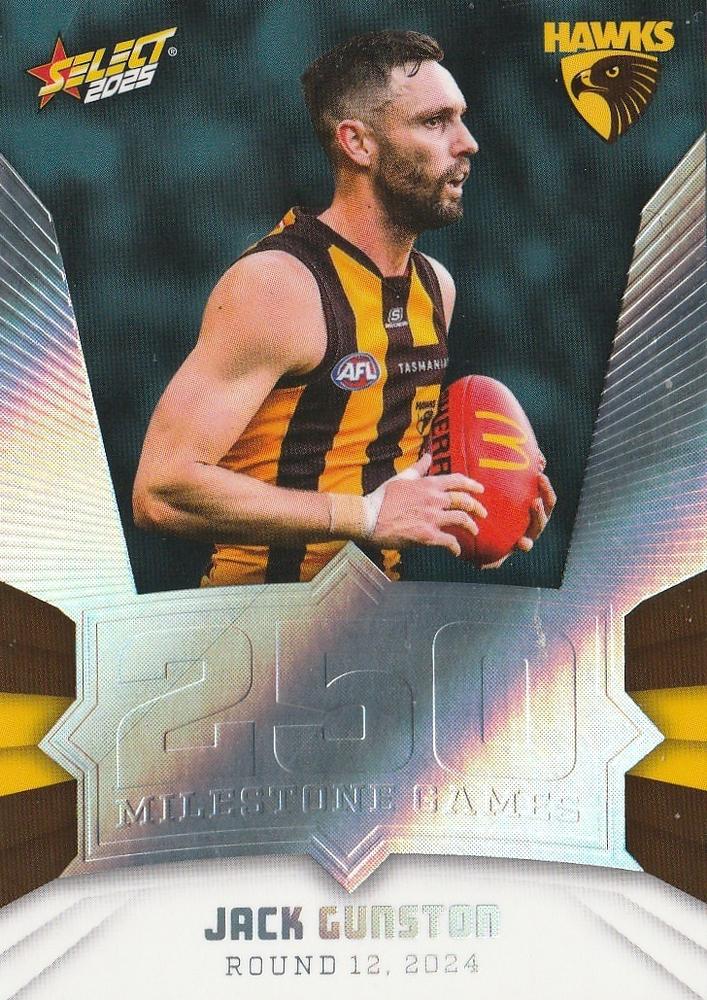Jack Gunston #MG58 Hawthorn Hawks | 2025 Select AFL Footy Stars - Milestone Games