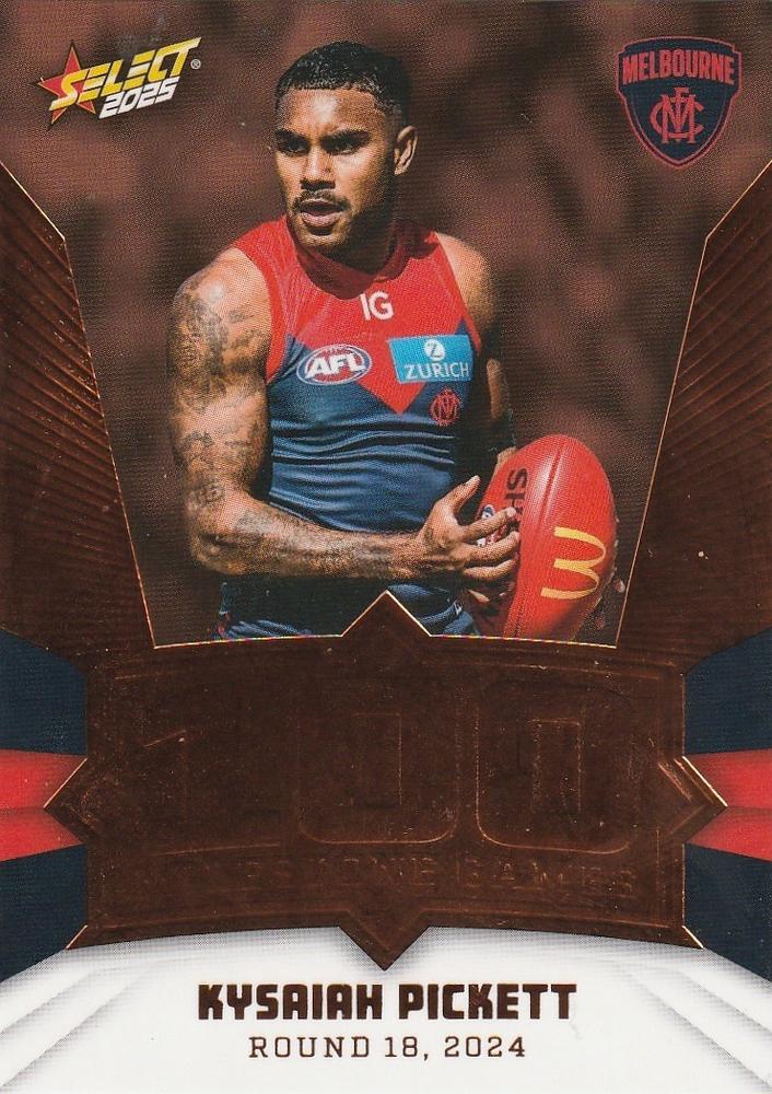 Kysaiah Pickett #MG64 Melbourne Demons | 2025 Select AFL Footy Stars - Milestone Games