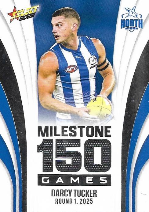Darcy Tucker #MG67 North Melbourne Kangaroos | 2026 Select AFL Footy Stars - Milestone Games