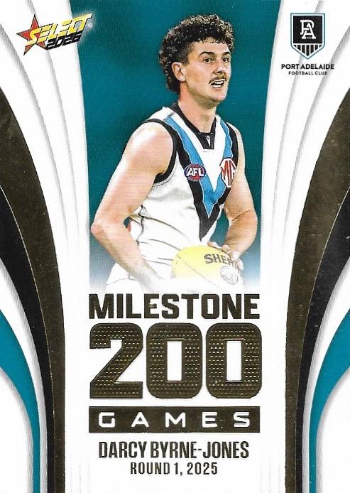 Darcy Byrne-Jones #MG69 Port Adelaide Power | 2026 Select AFL Footy Stars - Milestone Games