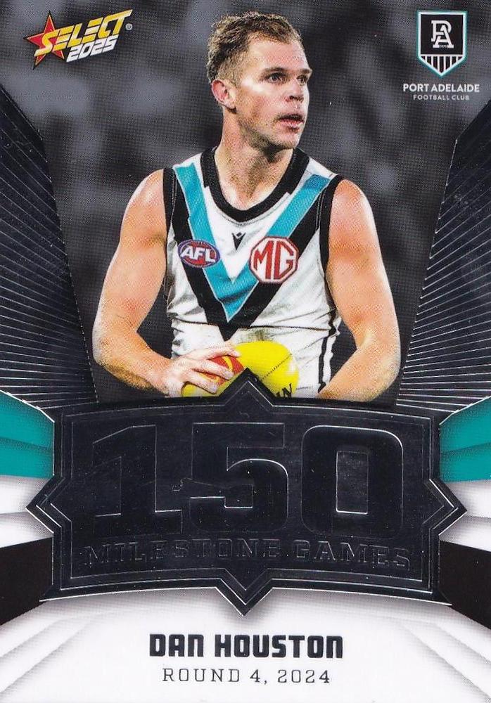 Dan Houston #MG74 Port Adelaide Power | 2025 Select AFL Footy Stars - Milestone Games