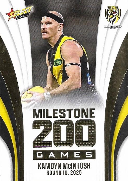 Kamdyn McIntosh #MG78 Richmond Tigers | 2026 Select AFL Footy Stars - Milestone Games