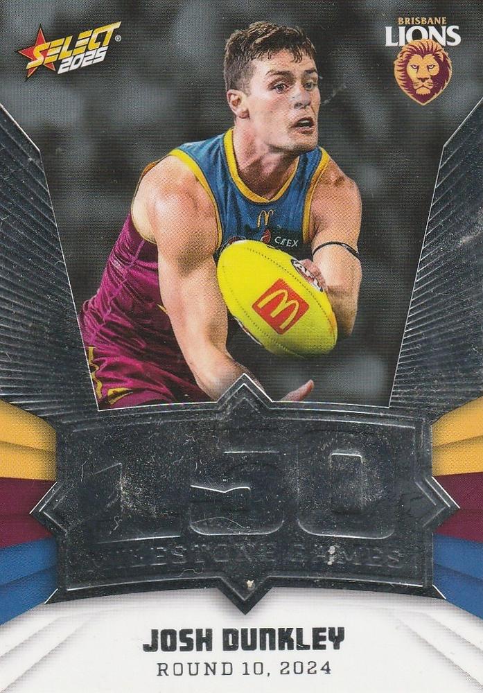 Josh Dunkley #MG8 Brisbane Lions | 2025 Select AFL Footy Stars - Milestone Games