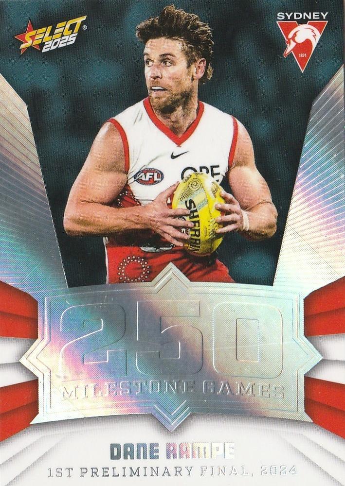 Dane Rampe #MG93 Sydney Swans | 2025 Select AFL Footy Stars - Milestone Games