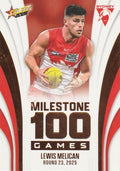 Lewis Melican #MG96 Sydney Swans | 2026 Select AFL Footy Stars - Milestone Games