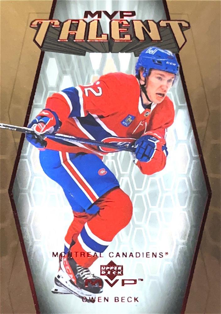 Owen Beck #MT-68 Montreal Canadiens | 2023-24 Upper Deck MVP 20th Anniversary MVP Talent
