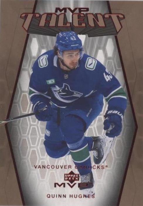 Quinn Hughes #MT-92 Vancouver Canucks | 2023-24 Upper Deck MVP 20th Anniversary MVP Talent