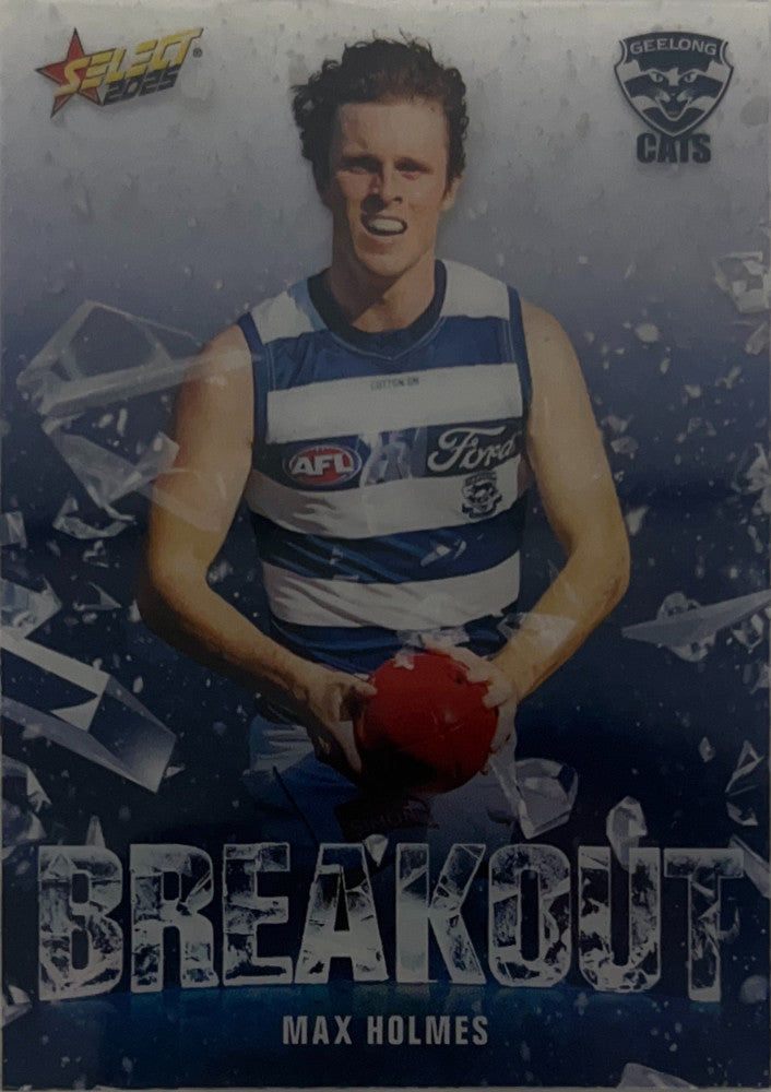 Max Holmes #B35 Geelong Cats | 2025 Select AFL Footy Stars Breakout - Front