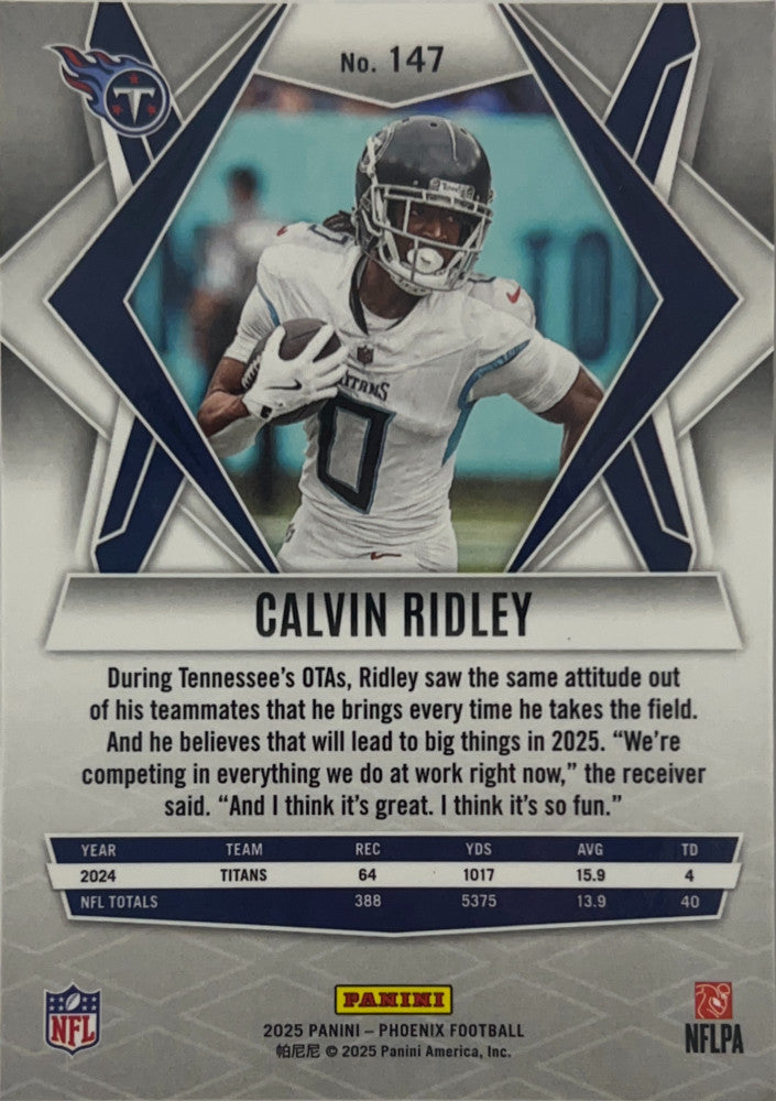 Calvin Ridley #147 Tennessee Titans | 2025 Panini Phoenix | NFL Football - Back