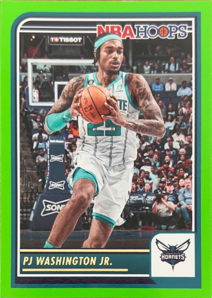PJ Washington Jr. #28 Charlotte Hornets Green Parallel | 2023-24 NBA Hoops
