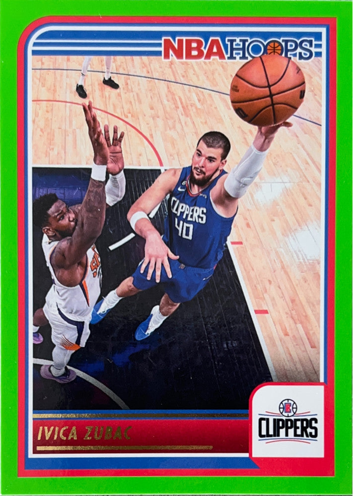 Ivica Zubac #62 Los Angeles Clippers Green Parallel | 2023-24 NBA Hoops