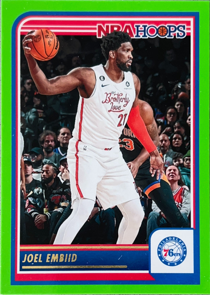 Joel Embiid #67 Philadelphia 76ers Green Parallel | 2023-24 NBA Hoops