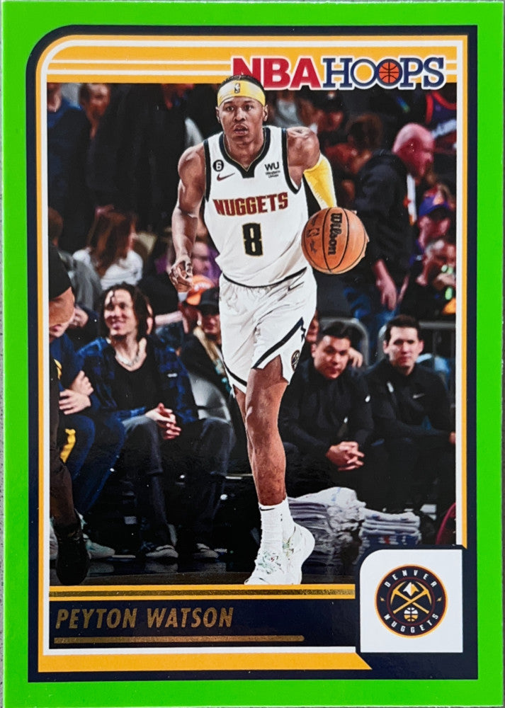 Peyton Watson #91 Denver Nuggets Green Parallel | 2023-24 NBA Hoops