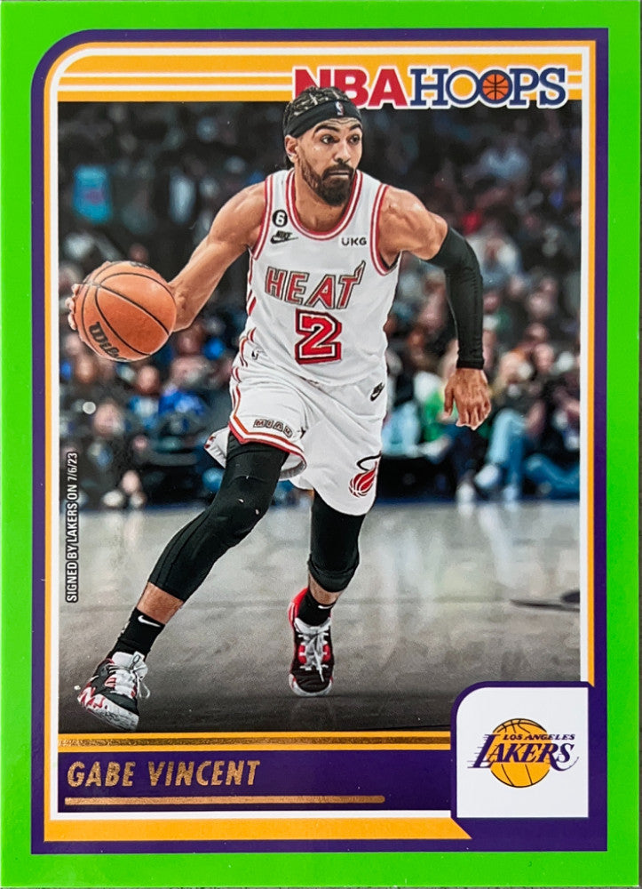 Gabe Vincent #49 Los Angeles Lakers Green Parallel | 2023-24 NBA Hoops