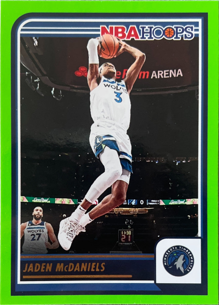 Jaden McDaniels #170 Minnesota Timberwolves Green Parallel | 2023-24 NBA Hoops